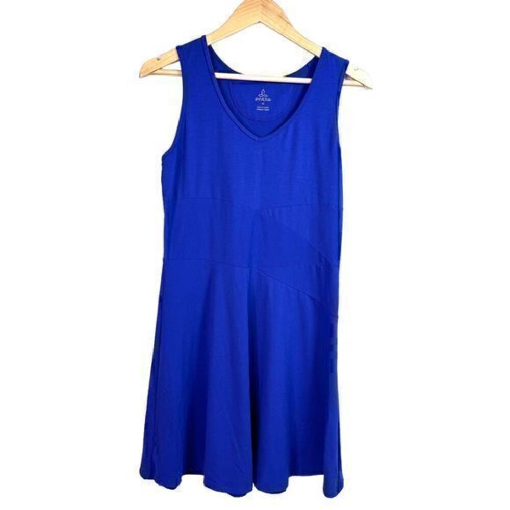 Prana Womens Sleeveless Cobalt Blue Amelie‎ Midi Dress Size M
